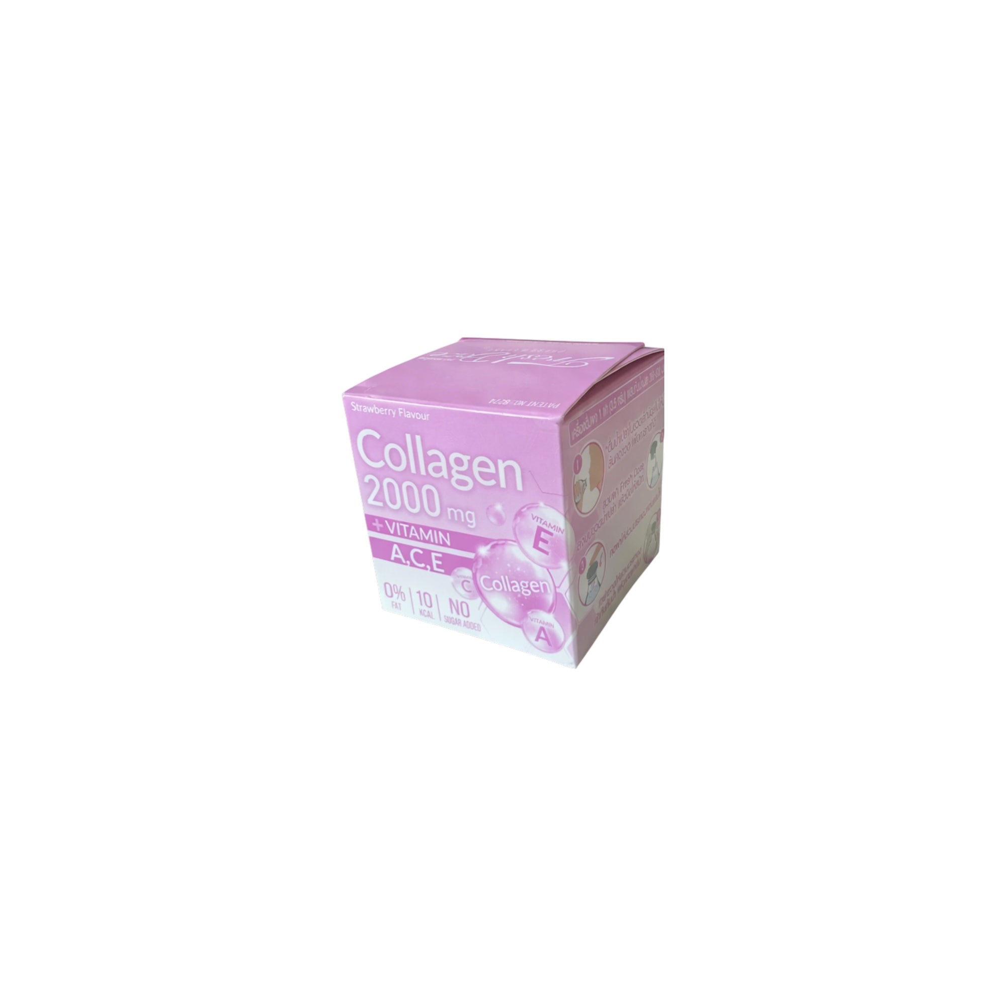 Kollagen 2000 mg + Vitamin A, C, E – Erdbeer-Geschmack für straffe Haut