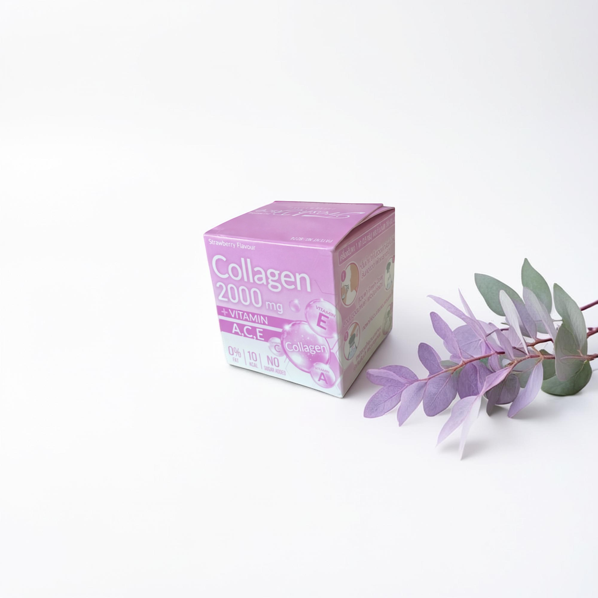 Kollagen 2000 mg + Vitamin A, C, E – Erdbeer-Geschmack für straffe Haut