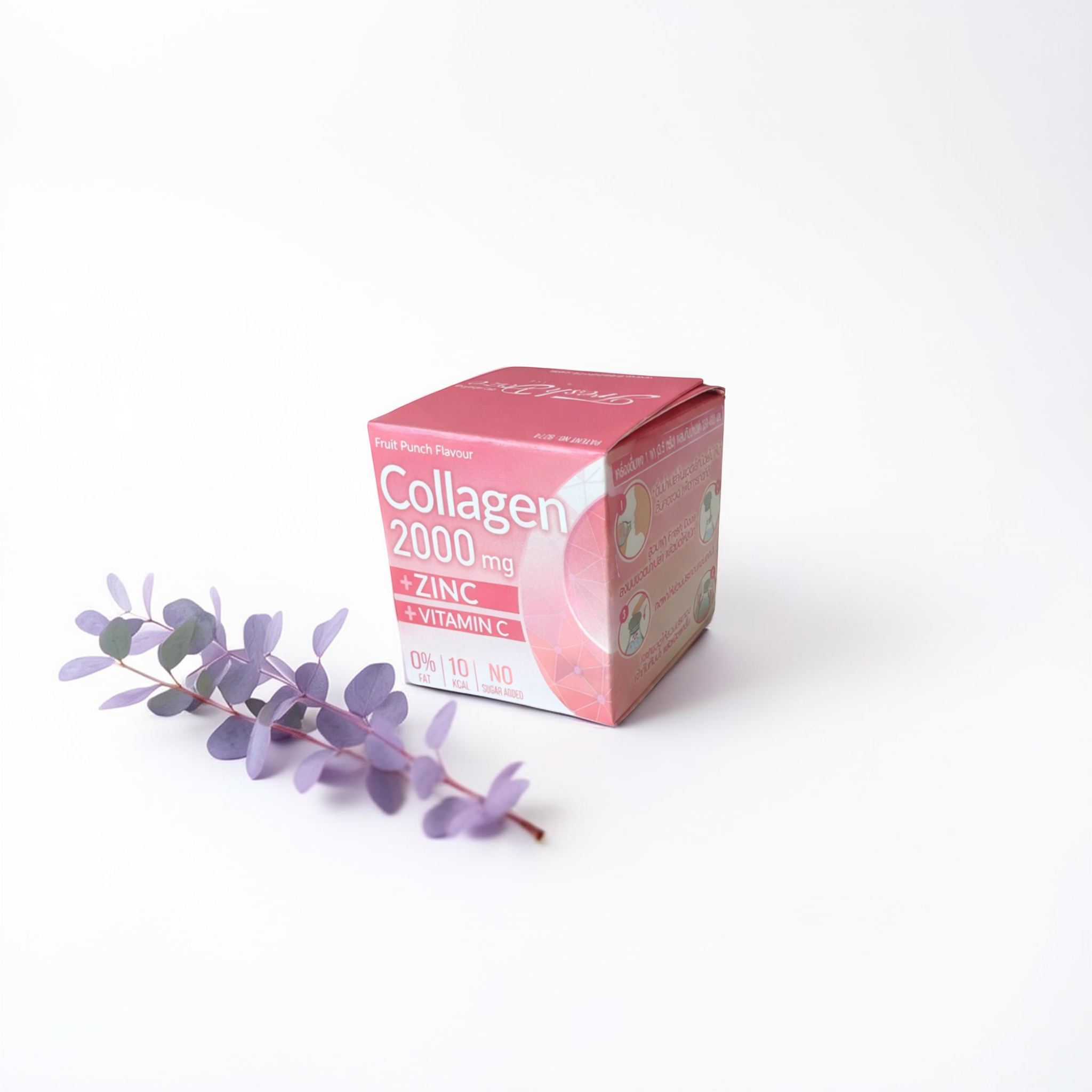 Kollagen 2000 mg + Zink & Vitamin C – Fruit Punch Geschmack für strahlende Haut