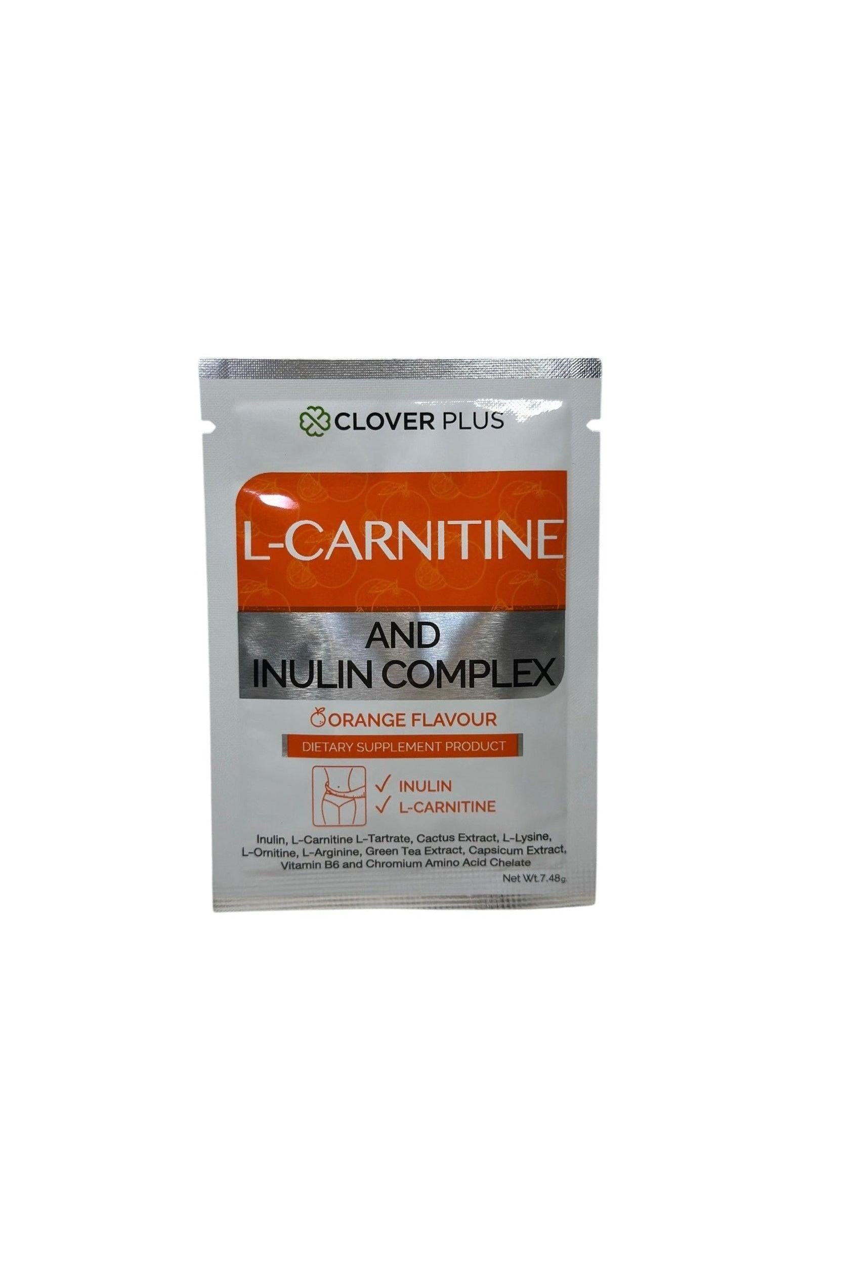 Clover Plus L-Carnitine & Inulin – Nahrungsergänzung mit Orangen-Aroma