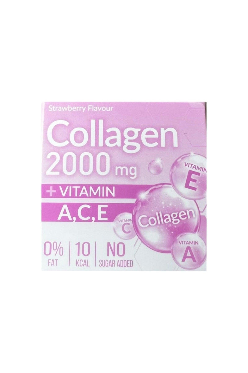 Collagen 2000 mg + Vitamin A, C, E – Erdbeer-Geschmack